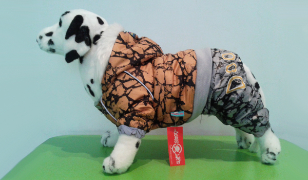 Зимняя одежда для собак: болоньевый комбинезон комбинированный Зимняя одежда для собак: болоньевый комбинезон комбинированный